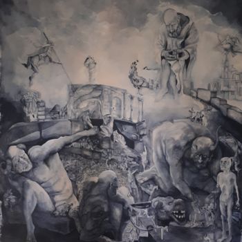 Картина под названием "Controverse du para…" - Christian Correia, Подлинное произведение искусства, Акрил