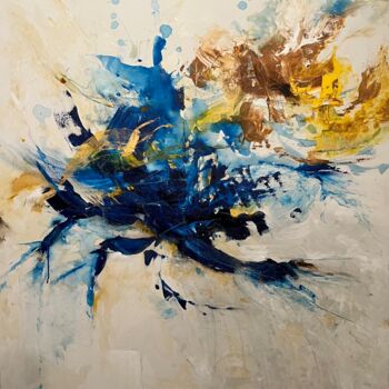 Peinture intitulée "Le Geai Bleu" par Christian Corvellec, Œuvre d'art originale, Acrylique