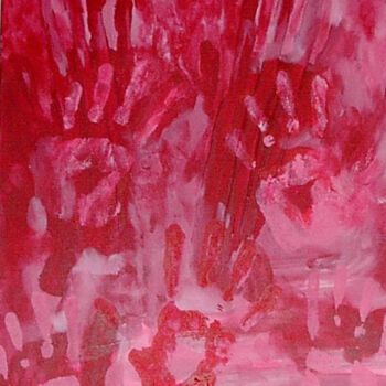 Painting titled "Pink Touch" by Christiane Arques, Original Artwork, Acrylic Mounted on Wood Stretcher frame