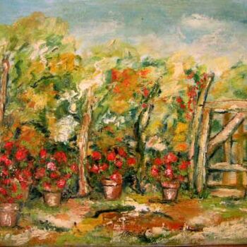 Malarstwo zatytułowany „Jardin” autorstwa Christiane Casanova, Oryginalna praca