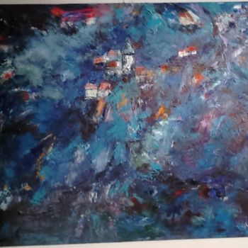 Painting titled "poesie huile au cou…" by Christberg2 Bergoin, Original Artwork