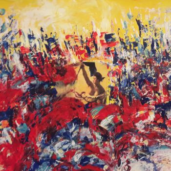 Pintura intitulada "La Révolte" por Christiane Guerry, Obras de arte originais, Acrílico