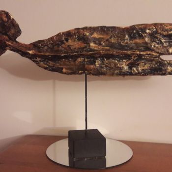 Skulptur mit dem Titel "CACHALOT" von Christiane Guerry, Original-Kunstwerk, Gips