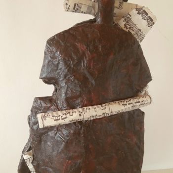 Sculpture titled "UNIS DANS LA MUSIQUE" by Christiane Guerry, Original Artwork, Plaster