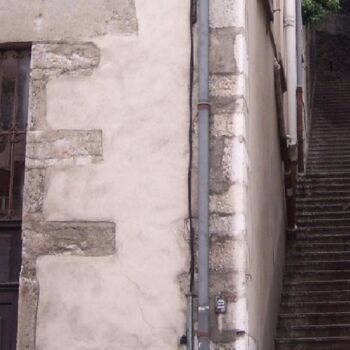 Photographie intitulée "Vieil escalier" par Christiane Guilleminot, Œuvre d'art originale