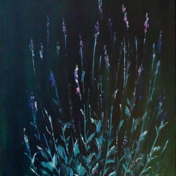 Malerei mit dem Titel "Lavender" von Ch.Art, Original-Kunstwerk, Acryl