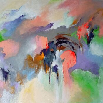 Painting titled "LE NUAGE DECHIRE" by Christiane Hess (CHRYSTAL), Original Artwork, Acrylic