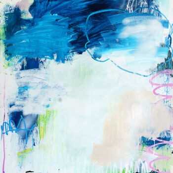 Картина под названием "INS BLAUE" - Christiane Lohrig, Подлинное произведение искусства, Акрил