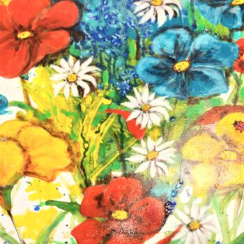 Schilderij getiteld "Spring Flowers - Na…" door Christiane Marette (Christiane Marette - B.C Créations), Origineel Kunstwerk…