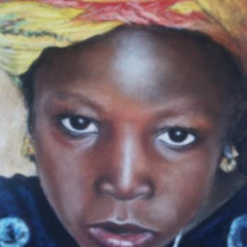 Peinture intitulée "Malienne" par Christiane Mory, Œuvre d'art originale