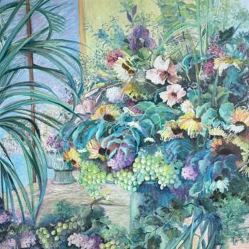 Картина под названием "Scent of Grapes" - Christiane Papé, Подлинное произведение искусства, Акрил Установлен на Деревянная…