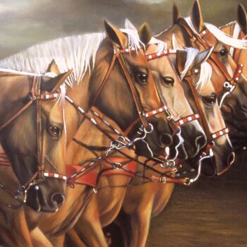 Painting titled "Formation de Palami…" by Christiane Plante, Original Artwork, Pastel Mounted on Glass