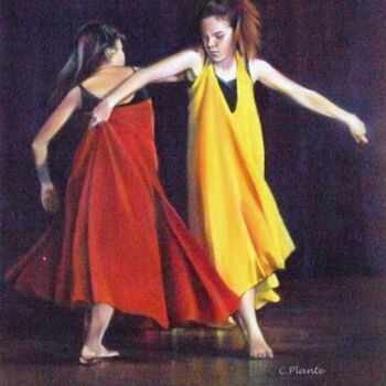 Painting titled "Spectacle de danse" by Christiane Plante, Original Artwork, Other
