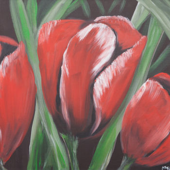 Painting titled "Tulpen" by Christiane Reich, Original Artwork