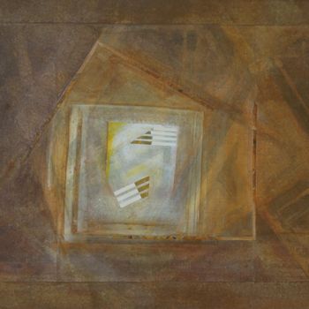 Collages intitolato "2 fois Rien" da Christiane Seguin, Opera d'arte originale, Acrilico Montato su Pannello di legno