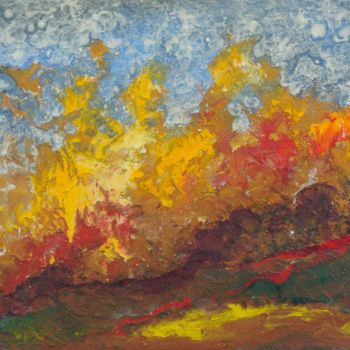 Peinture intitulée "Eruption Vitale" par Christiane Seguin, Œuvre d'art originale, Acrylique Monté sur Châssis en bois