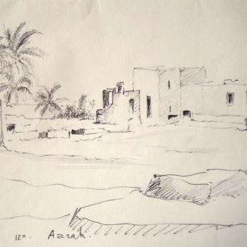 Drawing titled "AzraK" by Christiane Seguin, Original Artwork, Ballpoint pen
