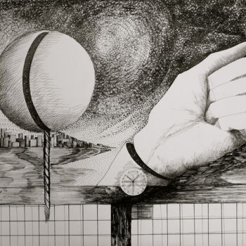 "Yoyo" başlıklı Resim Christiane Seguin tarafından, Orijinal sanat, Mürekkep