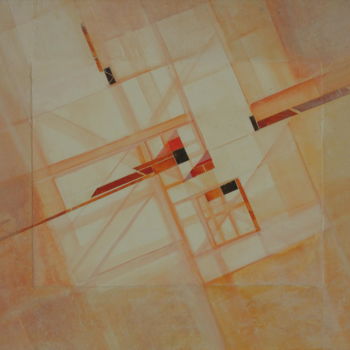Collages intitulée "Lycanos ortho 9." par Christiane Seguin, Œuvre d'art originale, Collages Monté sur Panneau de bois