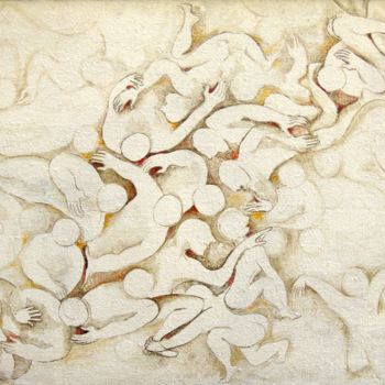 Peinture intitulée "Terre brûlée" par Christiane Seguin, Œuvre d'art originale, Acrylique Monté sur Châssis en bois