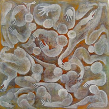 Pittura intitolato "Bini-gestal 1" da Christiane Seguin, Opera d'arte originale, Acrilico