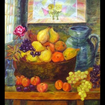 Peinture intitulée "Moisson d'automne" par Christiane Guicheteau, Œuvre d'art originale, Huile
