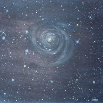 Painting titled "GALAXIE GIRAFE" by Christiane Malet, Original Artwork, Other