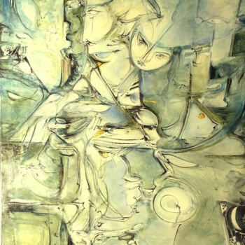 Pintura titulada "Esprits mouvants" por Christian Gorget, Obra de arte original, Oleo Montado en Bastidor de camilla de made…