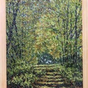 Ζωγραφική με τίτλο "Forêt de Bourgogne…" από Laurence Robert, Αυθεντικά έργα τέχνης