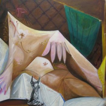 Painting titled "Olympia, huile/toil…" by Christian Lopez, Original Artwork