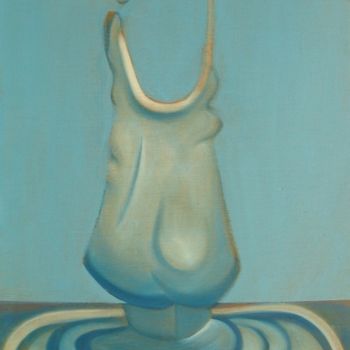 Peinture intitulée "Baigneuse fontaine" par Christian Lopez, Œuvre d'art originale
