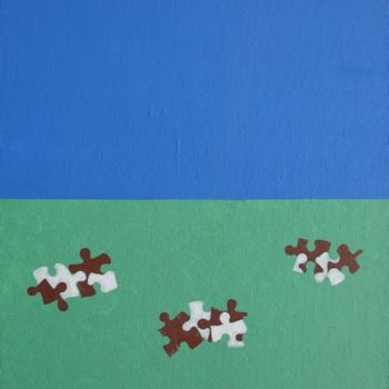 Peinture intitulée "Cows in grass under…" par Christian Lopez, Œuvre d'art originale