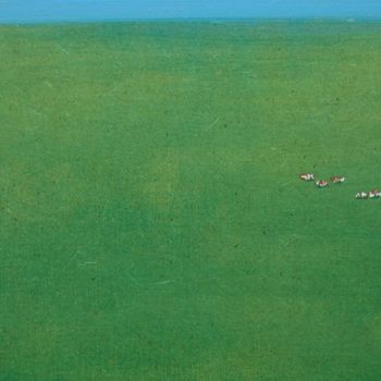 Peinture intitulée "Vaches de loin, hui…" par Christian Lopez, Œuvre d'art originale