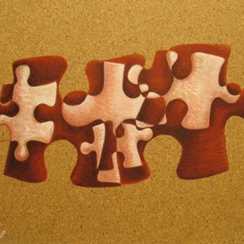"Vache-puzzle, huile…" başlıklı Tablo Christian Lopez tarafından, Orijinal sanat