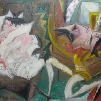 Peinture intitulée "Sérénade, huile/toi…" par Christian Lopez, Œuvre d'art originale