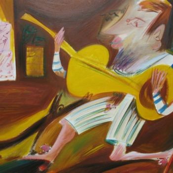 Peinture intitulée "Sérénade, huile/toi…" par Christian Lopez, Œuvre d'art originale