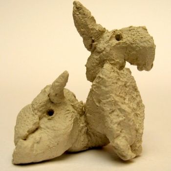 "Petite chien, terre…" başlıklı Heykel Christian Lopez tarafından, Orijinal sanat