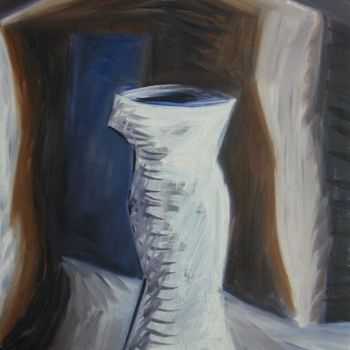 Painting titled "Vitrine, huile/bois." by Christian Lopez, Original Artwork