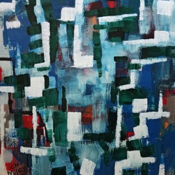 Schilderij getiteld "Abstract Contempora…" door Christian Miles, Origineel Kunstwerk, Lak