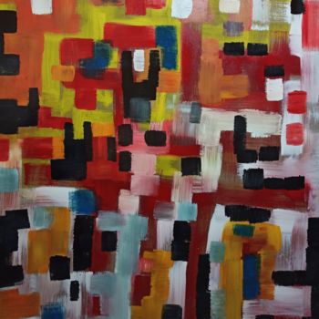 Painting titled "Abstract Painting C…" by Christian Miles, Original Artwork, Lacquer