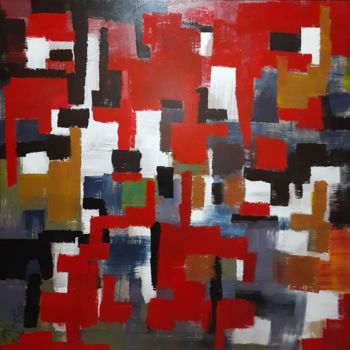 Картина под названием "Abstract Painting C…" - Christian Miles, Подлинное произведение искусства, лак