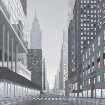 Painting titled "New York I" by Christian Naura, Original Artwork, Acrylic Mounted on Wood Stretcher frame