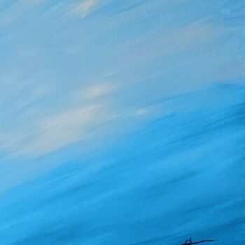 Pintura titulada "Sky" por Christianréa Art, Obra de arte original, Acrílico Montado en Bastidor de camilla de madera