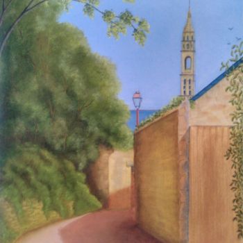 Картина под названием "chemin des cendres…" - Christian Salaun, Подлинное произведение искусства, Масло Установлен на Деревя…
