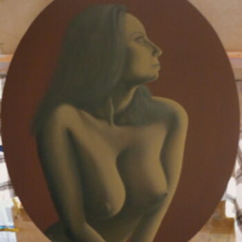 Peinture intitulée "buste de femme" par Christian Salaun, Œuvre d'art originale, Huile