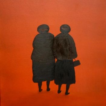 Peinture intitulée "femmes du pays de D…" par Christian Salaun, Œuvre d'art originale