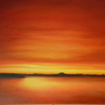 Peinture intitulée "couche de soleil su…" par Christian Salaun, Œuvre d'art originale