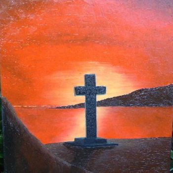 Peinture intitulée "croix" par Christian Salaun, Œuvre d'art originale