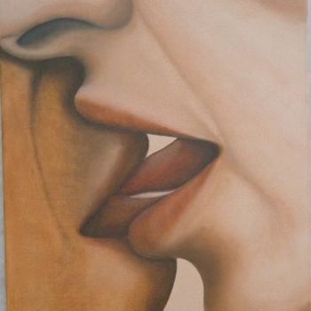 Pintura intitulada "le baiser" por Christian Salaun, Obras de arte originais, Óleo