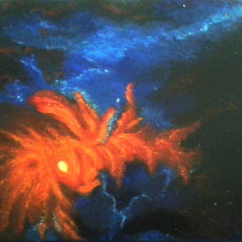Peinture intitulée "nebuleuse-2.jpg" par Christian Salaun, Œuvre d'art originale, Huile